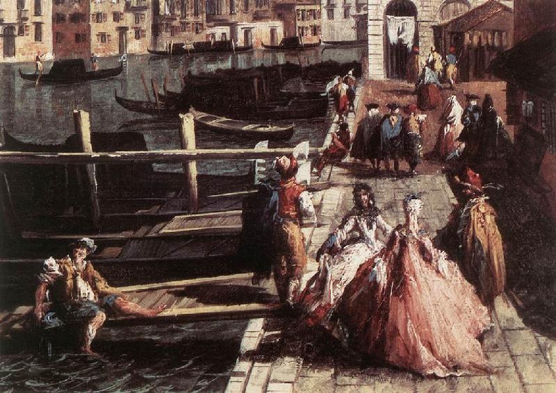 MARIESCHI, Michele The Grand Canal at San Geremia (detail) sg oil painting image